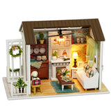 CUTEBEE  DIY Dollhouse Wooden Miniature Doll House With Furniture Toys For Children Christmas Gift