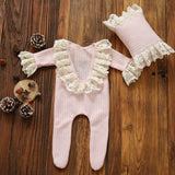 Newborn Photography Props Girl Lace Outfit Pillow Romper Hat Accessory Set Girls Baby Clothes For A Photo Shoot flokati Product