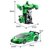 New 2-in-1 Transformable Robot Car One-key Deformation Remote Control Electric RC Car Children Boys Toys Gift