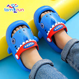 Cute Cartoon Shark Children's Slippers Waterproof Anti-slip Garden Shoes Summer Outdoor Casual Beach Sandals For Kids