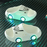 Child Summer Shoes LED Lights Slippers Boy Girl Luminous Slippers Baby Indoor Soft Bottom Sandals Kid Home Parent-child Sandals