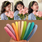 Colorful Matte Headdress Simple Basic Face-Washing Headband Temperament Hoop Wide Hairband Hair Bundle Kid's Hair Accessories