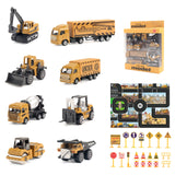 6pcs/set Alloy Engineering Truck Toy Loader Vehicle Excavator Tractor Toys Car Classic Construction Model for 3 years Boys Gifts