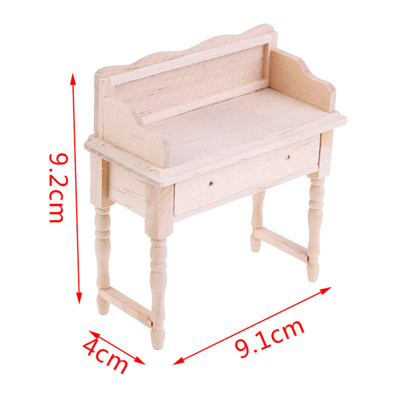 1:12 Dollhouse Miniature Furniture Table Coffee Table Computer Desk Dollhouse Livingroom Kitchen Leisure Table Model