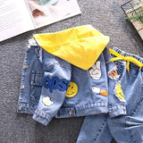 Boys Spring Clothes Suit Handsome Children Denim Two-Piece Suit Western Style Baby Baby Spring and Autumn Clothes