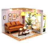 CUTEBEE  DIY Dollhouse Wooden Miniature Doll House With Furniture Toys For Children Christmas Gift