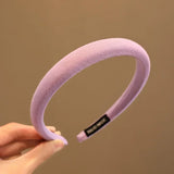 Colorful Matte Headdress Simple Basic Face-Washing Headband Temperament Hoop Wide Hairband Hair Bundle Kid's Hair Accessories