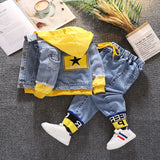 Boys Spring Clothes Suit Handsome Children Denim Two-Piece Suit Western Style Baby Baby Spring and Autumn Clothes