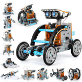 STEM Robot Kit 12 in 1 DIY Science Experiment Educational Learning Toys Engineering Technological Gadgets Gift for Kids Teens