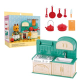 Dollhouse Furniture Set for Kids Toys Miniature Doll House Accessories Pretend Play Toys for Boys Girls & Toddlers with Kitchen