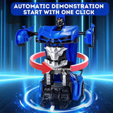 New 2-in-1 Transformable Robot Car One-key Deformation Remote Control Electric RC Car Children Boys Toys Gift
