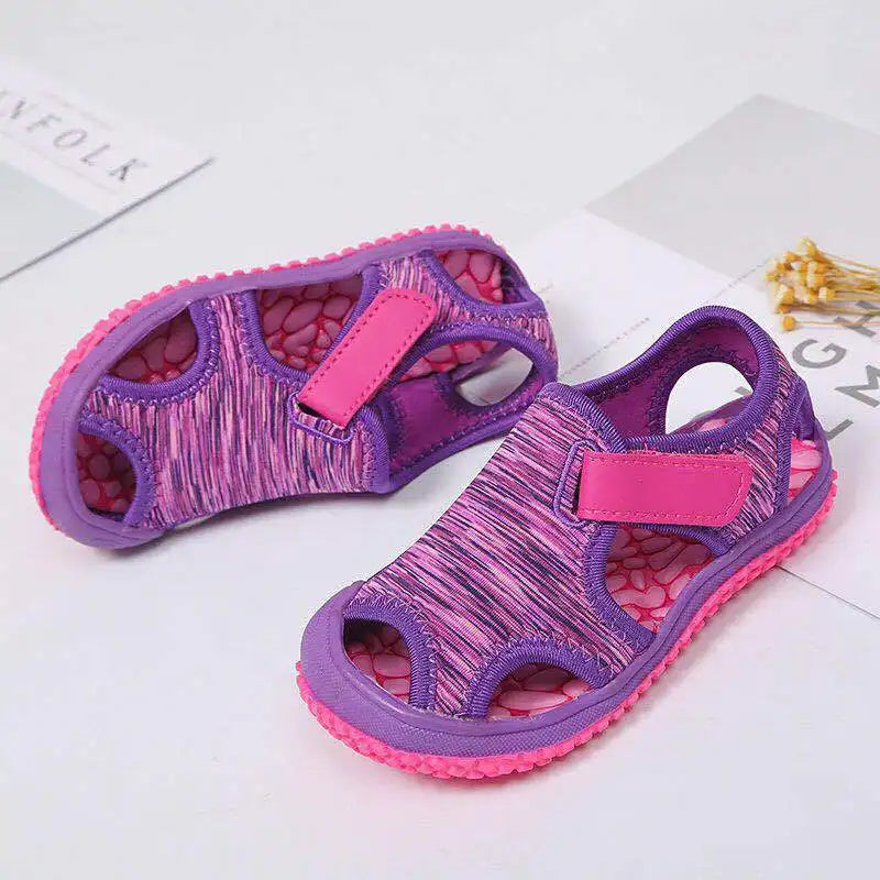 Children Sandals 2025 Summer Kids Beach Shoes Sport Sandals Quick Dry Unisex Boys Girls Casual Close-toed Sandals