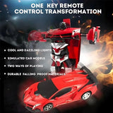 New 2-in-1 Transformable Robot Car One-key Deformation Remote Control Electric RC Car Children Boys Toys Gift