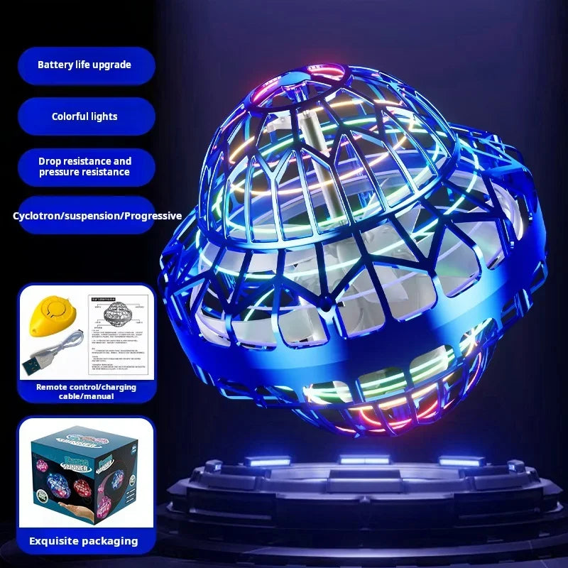 Upgraded Flyball UFO With LED Flying Spinner Fidget Toys Boomerang Flyorb Magic Flying Ball Drone Orb Fly Nova Children Toy Gift