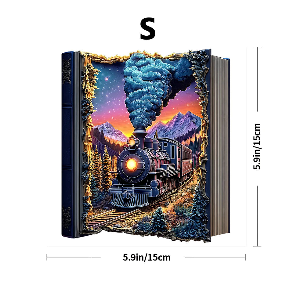 "Train Wooden Puzzle | Challenging Brain Game with Irregularly Cut Pieces • Durable Wooden Construction • Colorful Artwork & Int