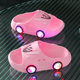 Child Summer Shoes LED Lights Slippers Boy Girl Luminous Slippers Baby Indoor Soft Bottom Sandals Kid Home Parent-child Sandals