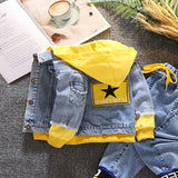 Boys Spring Clothes Suit Handsome Children Denim Two-Piece Suit Western Style Baby Baby Spring and Autumn Clothes