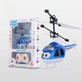 Mini Electric Airplane Toy for Kids with Remote Control Infrared Sensor Hand Induction Helicopter Flying Drone Toy