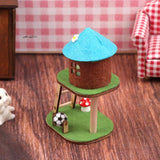Cute Mini Dollhouse Cat Tower Climbing Frame Living Room Furniture Decoration Micro Scene Dolls House Cat Climbing Frame