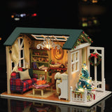 CUTEBEE  DIY Dollhouse Wooden Miniature Doll House With Furniture Toys For Children Christmas Gift
