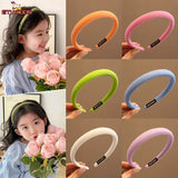 Colorful Matte Headdress Simple Basic Face-Washing Headband Temperament Hoop Wide Hairband Hair Bundle Kid's Hair Accessories