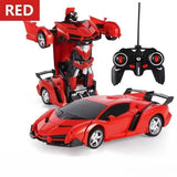New 2-in-1 Transformable Robot Car One-key Deformation Remote Control Electric RC Car Children Boys Toys Gift