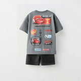 Sports Kids Clothes Set Tracksuit For Boys Wear Short Sleeve T-shirts Clothes Children Cool Boy Costume Football Clothing Set