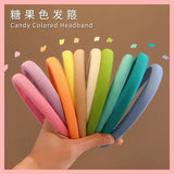 Colorful Matte Headdress Simple Basic Face-Washing Headband Temperament Hoop Wide Hairband Hair Bundle Kid's Hair Accessories