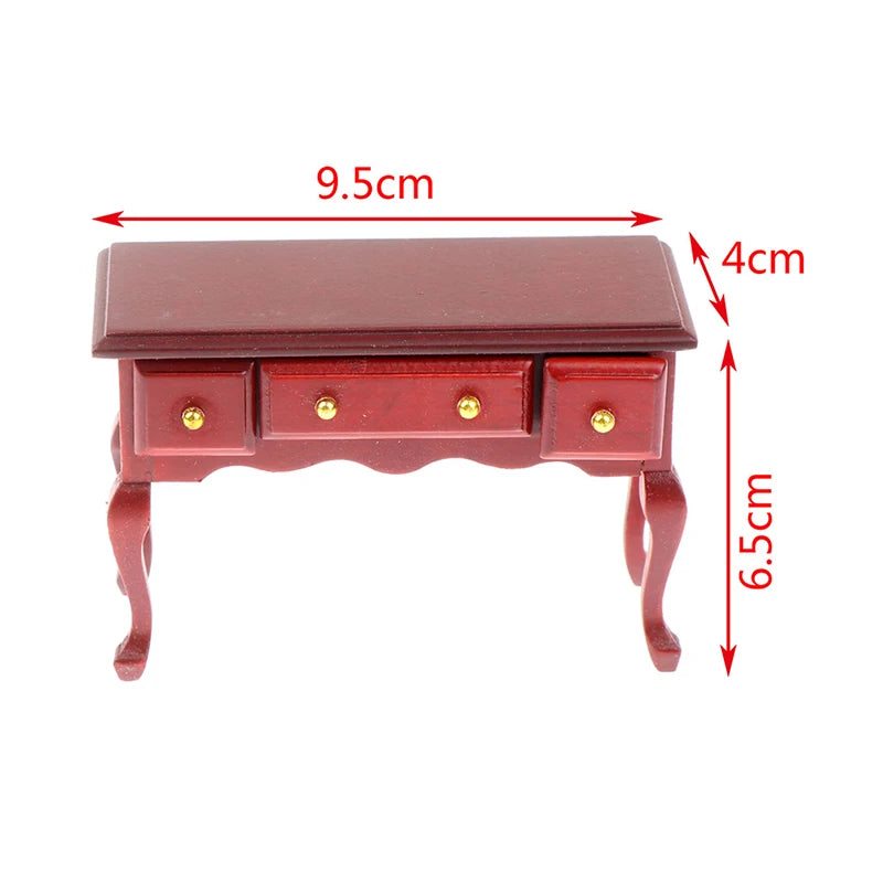 1:12 Dollhouse Miniature Furniture Table Coffee Table Computer Desk Dollhouse Livingroom Kitchen Leisure Table Model