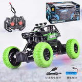 Remote Control Toy Car: Off-Road Climbing, 27MHz 4-Way, Rubber Wheels, Rechargeable, Flashing Lights