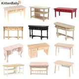 1:12 Dollhouse Miniature Furniture Table Coffee Table Computer Desk Dollhouse Livingroom Kitchen Leisure Table Model