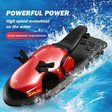 RC Speedboat 2.4G Jet Spray RC Boat Remote Control Ship Waterproof Self-Righting LED Lights RTR High-Speed Models Toys gift