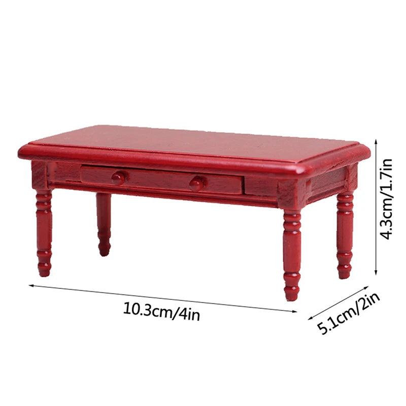 1:12 Dollhouse Miniature Furniture Table Coffee Table Computer Desk Dollhouse Livingroom Kitchen Leisure Table Model