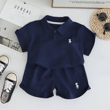 2025 Summer Children Boys Clothing Kids Cotton Polo T-Shirt Shorts 2Pcs/Set Toddler Casual Sport Suits Baby Clothes Tracksuits