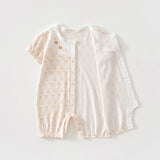Baby Short-Sleeved Romper Cute Summer Outfit for Baby Girls Thin Newborn Crawling Clothes for Going Out
