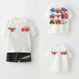 Sports Kids Clothes Set Tracksuit For Boys Wear Short Sleeve T-shirts Clothes Children Cool Boy Costume Football Clothing Set