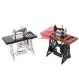 1:12 Dollhouse Miniature Furniture Retro Sewing Machine Knitting Tools Model Doll House Decor Simulation Furniture Model