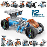 STEM Robot Kit 12 in 1 DIY Science Experiment Educational Learning Toys Engineering Technological Gadgets Gift for Kids Teens