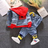 Boys Spring Clothes Suit Handsome Children Denim Two-Piece Suit Western Style Baby Baby Spring and Autumn Clothes