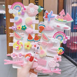 14-28-42-70Pcs Cartoon Baby Hair Clip Set Flower Fruit Baby Girl Barrettes Bangs Hairpins Kids Hair Accessories