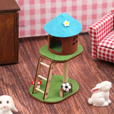 Cute Mini Dollhouse Cat Tower Climbing Frame Living Room Furniture Decoration Micro Scene Dolls House Cat Climbing Frame
