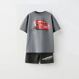 Sports Kids Clothes Set Tracksuit For Boys Wear Short Sleeve T-shirts Clothes Children Cool Boy Costume Football Clothing Set