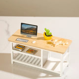1:12 Dollhouse Miniature Furniture Table Coffee Table Computer Desk Dollhouse Livingroom Kitchen Leisure Table Model