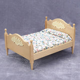 1Pc 1:12 Dollhouse Miniature Bedroom Double Bed European Simulation Furniture Model Living Scene Decor Toy