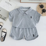 2025 Summer Children Boys Clothing Kids Cotton Polo T-Shirt Shorts 2Pcs/Set Toddler Casual Sport Suits Baby Clothes Tracksuits
