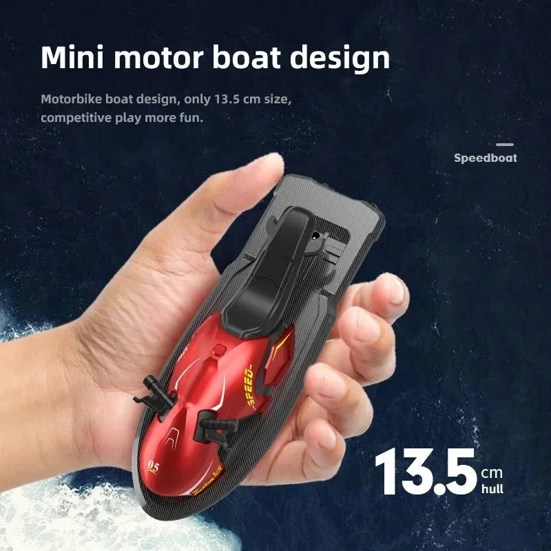 RC Speedboat 2.4G Jet Spray RC Boat Remote Control Ship Waterproof Self-Righting LED Lights RTR High-Speed Models Toys gift