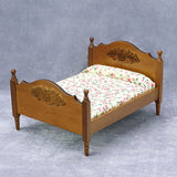 1Pc 1:12 Dollhouse Miniature Bedroom Double Bed European Simulation Furniture Model Living Scene Decor Toy
