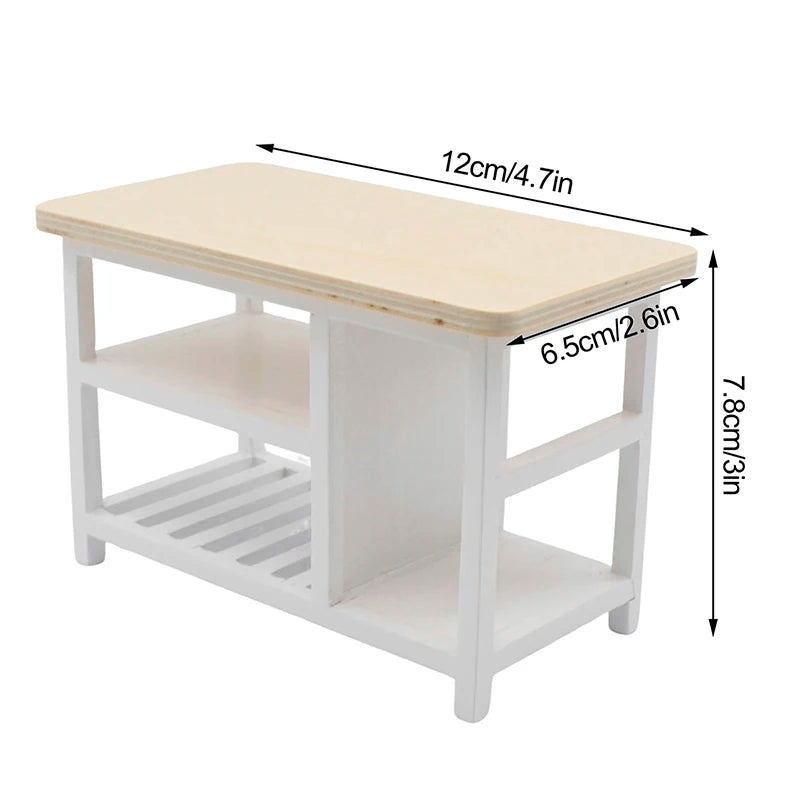 1:12 Dollhouse Miniature Furniture Table Coffee Table Computer Desk Dollhouse Livingroom Kitchen Leisure Table Model