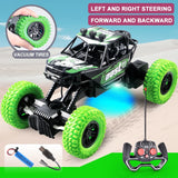 Remote Control Toy Car: Off-Road Climbing, 27MHz 4-Way, Rubber Wheels, Rechargeable, Flashing Lights