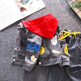 Boys Spring Clothes Suit Handsome Children Denim Two-Piece Suit Western Style Baby Baby Spring and Autumn Clothes